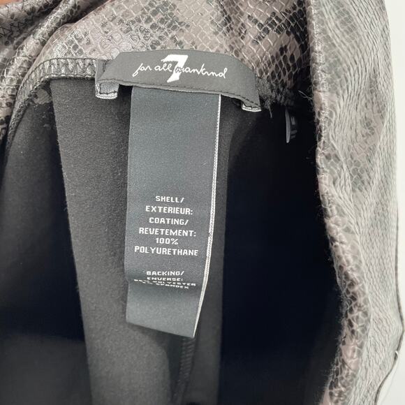 7 for all Mankind NWT High Waist Snakeskin Leggings // M - Picture 9 of 10